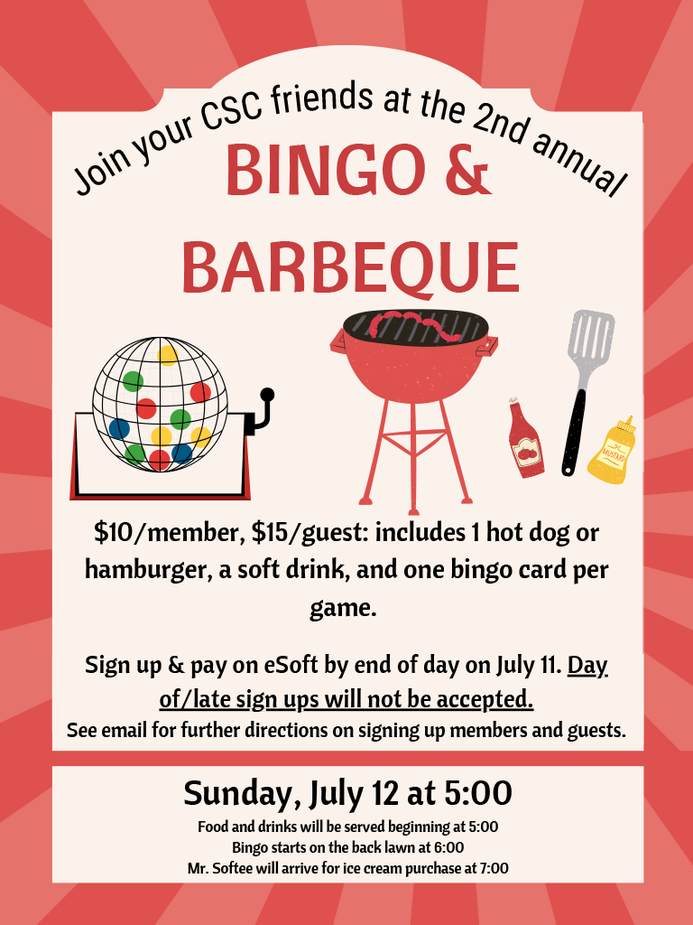 Bingo & BBQ - Conestoga Swim Club